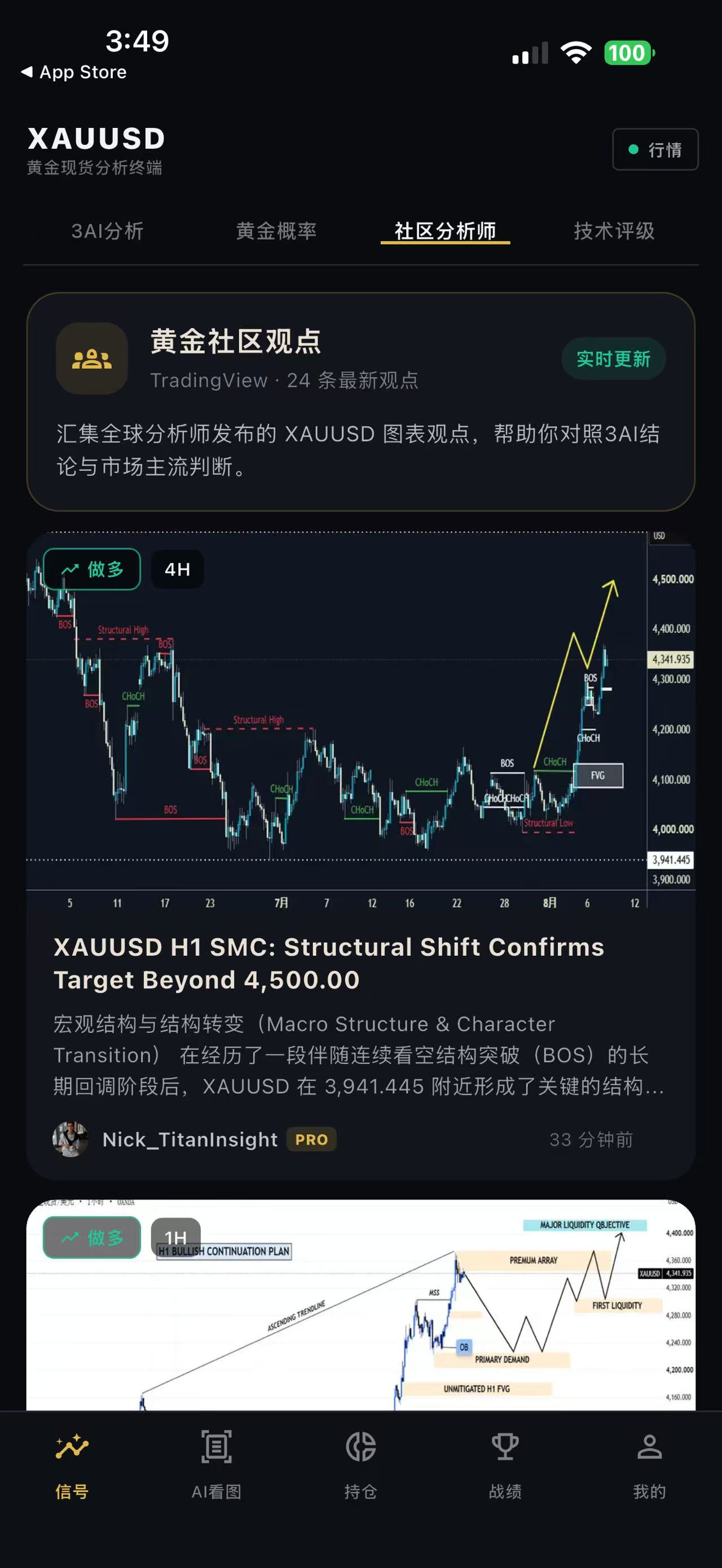 AI黄金分析助手 截图